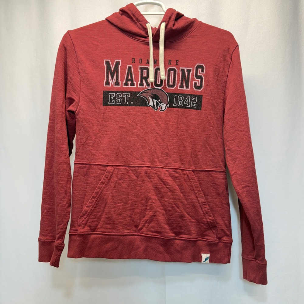 Roanoke Maroons College League Hoodie Women Small Maroon Pullover Sweatshirt